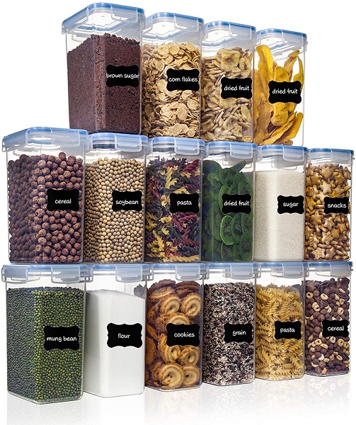 plastic food containers for dry food storage at home