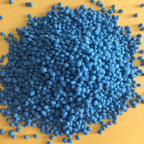 Blue granulated fertlizer