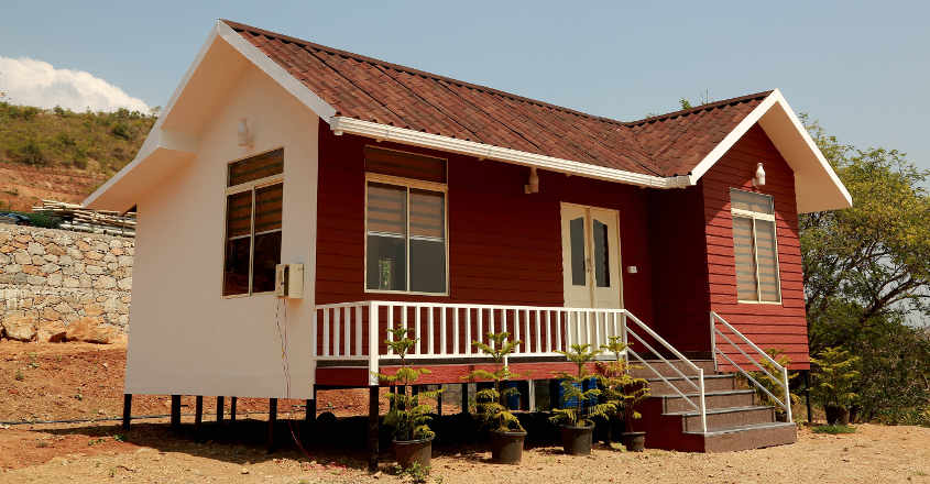 An Elevated house that allow water to pass under incase of flooding