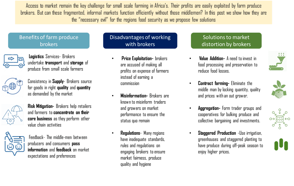 Benefits, disadvantages and solutions to farm produce brokers in Kenya
