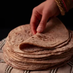 A stack of brown chapati