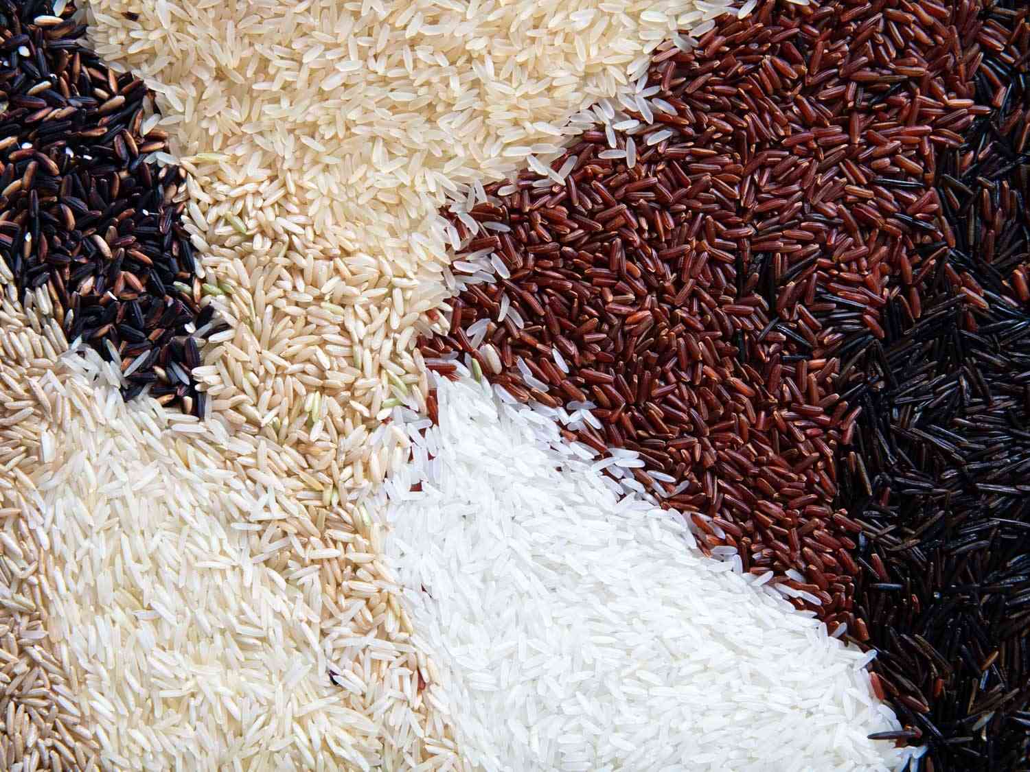 Red, white and other rice types